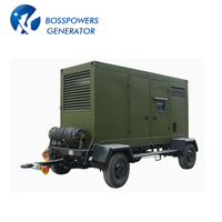 4 Wheels Trailer 80kVA 64kw Rainproof Electrical Starting Diesel Generators