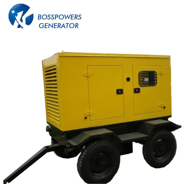 100kw 125kVA Outdoor Use Rainproof Portable Diesel Generators with Four-Wheel